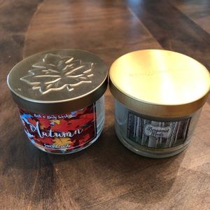 Set of Autumn and Bergamot Woods Mini Candles